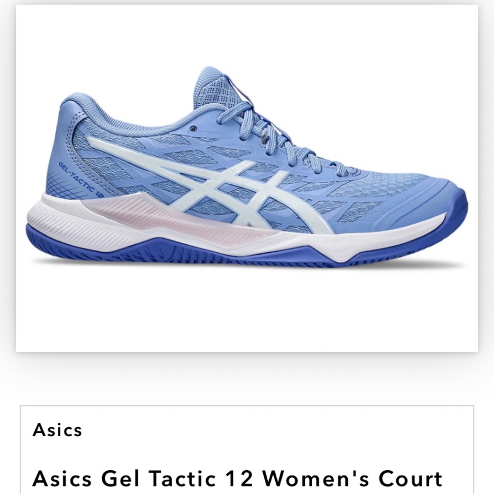 Asics Gel Tactic 12 Women's Court Shoes - Blue Volleyball Shoes